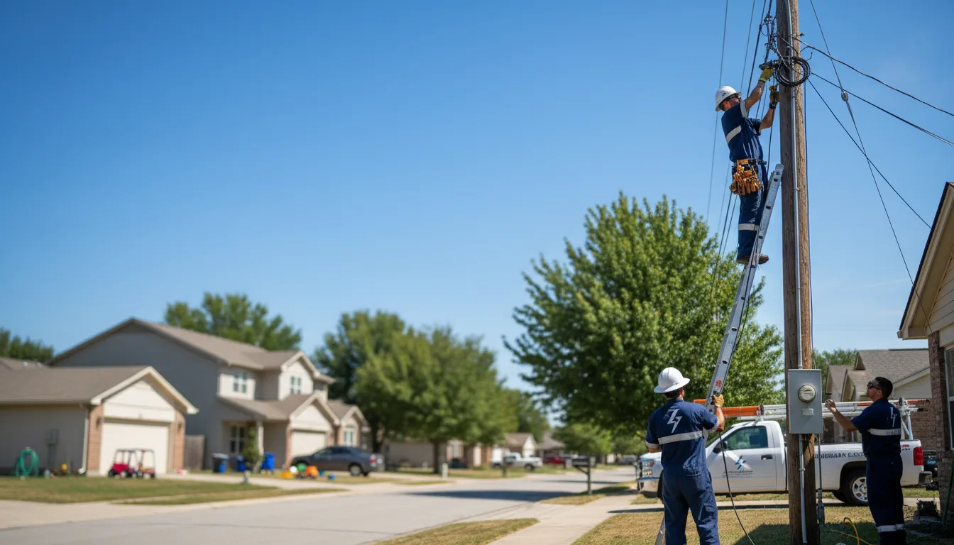 Residential electrician providing installation services in Kingsville, MO